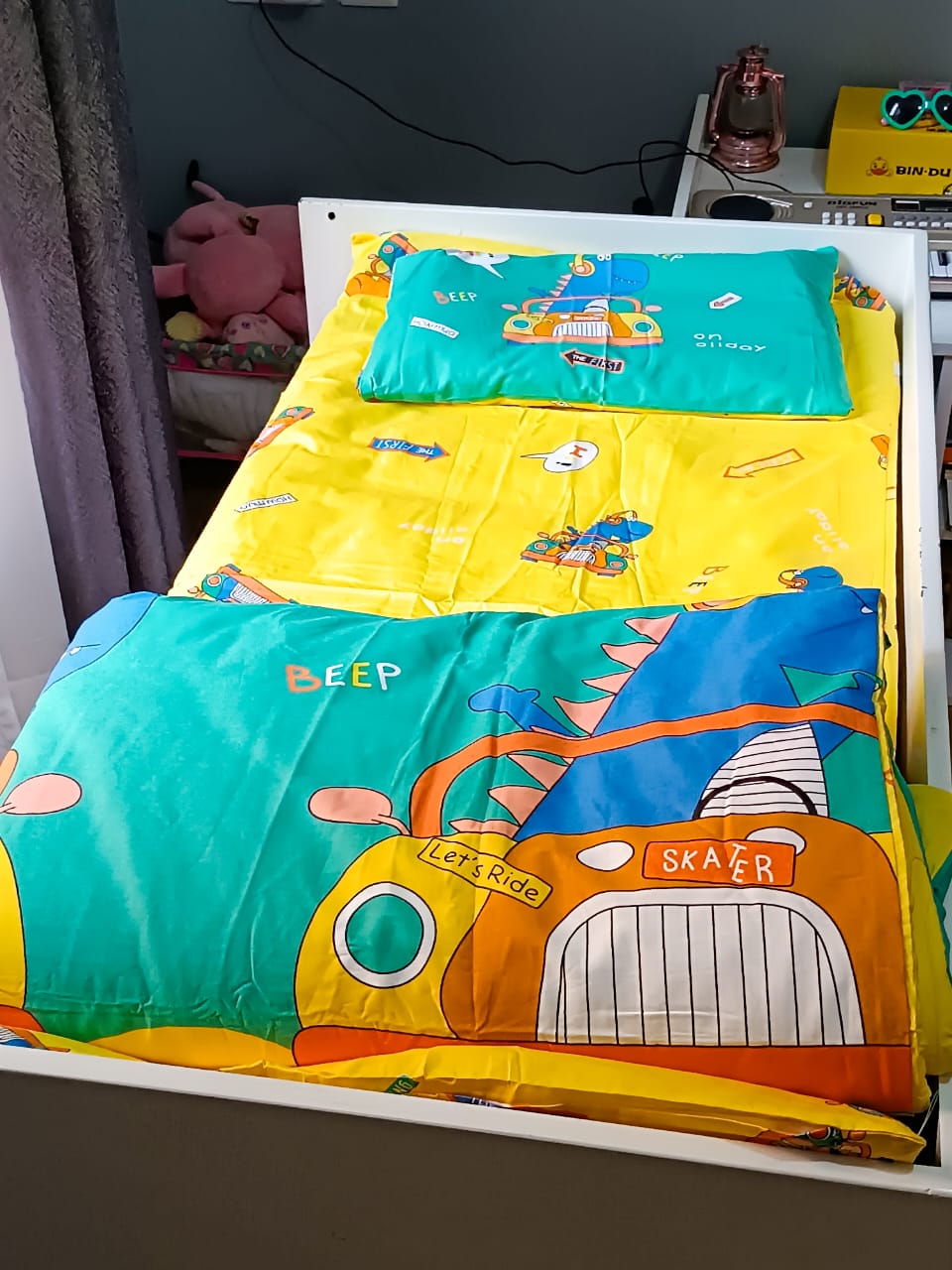 Boy Crib Bedding Set- Dinosaur 6 piece 100% Cotton