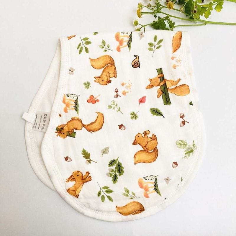 Muslin Burp Clothe- Squirrels