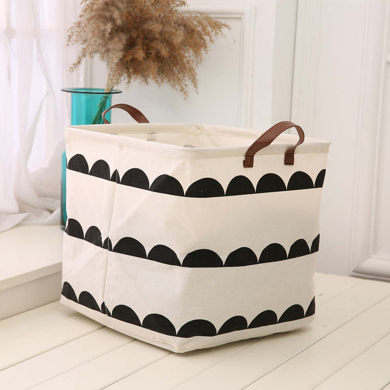 Big Canvas Storage Basket - semi circle
