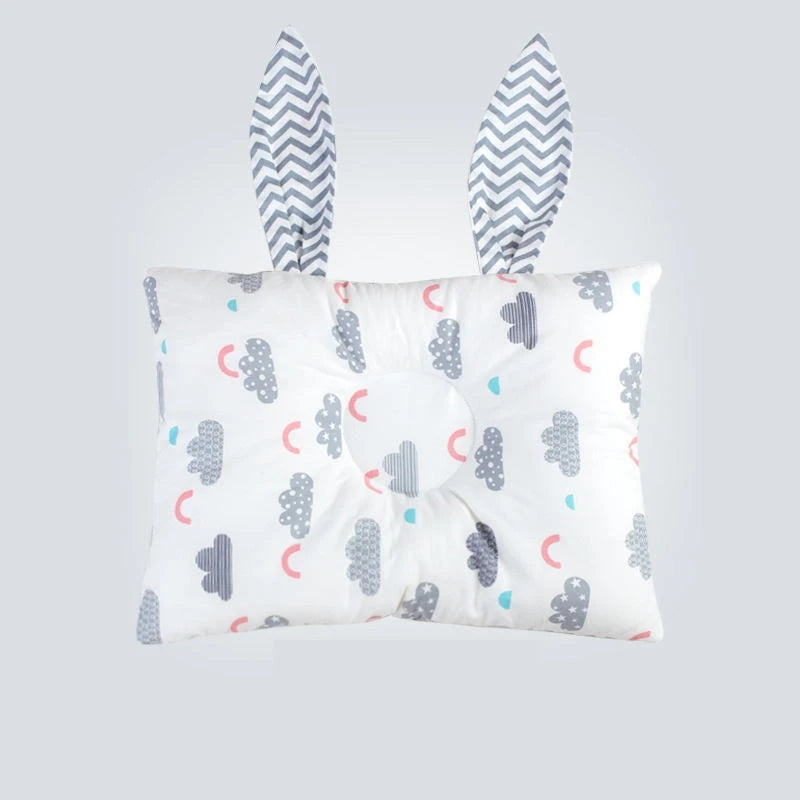 Bunny Ears Head-Shaped Pillow : Clouds