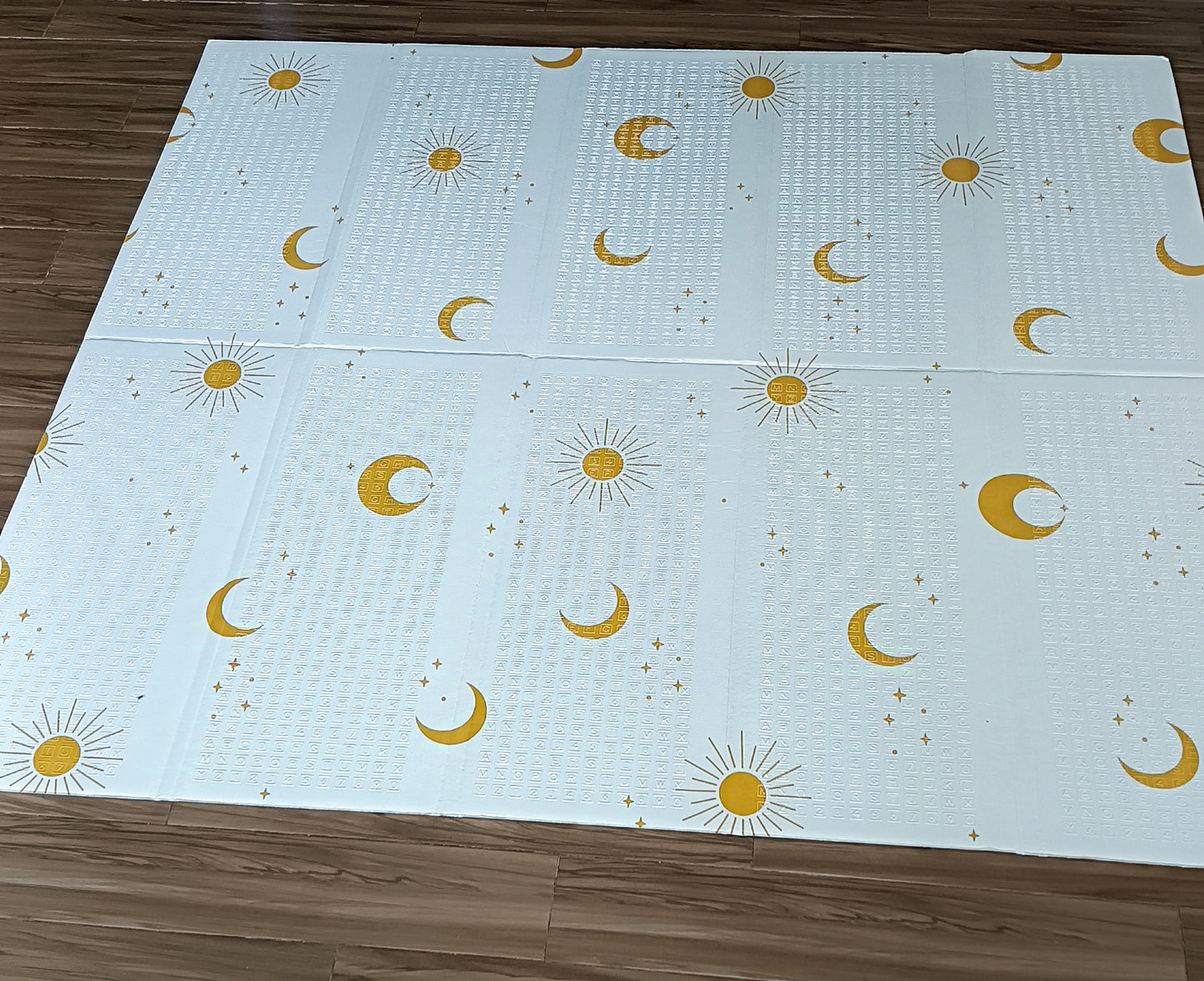 Foldable Double-Sided Non-Slip Playmat - Crescents + Shapes