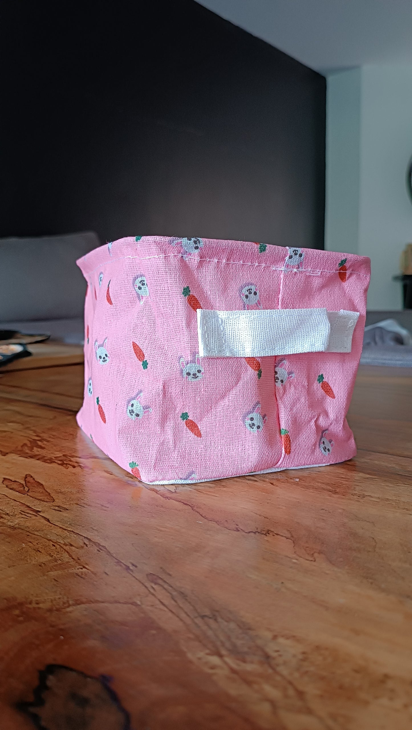 Small Storage Basket For Nursery & Home - Pink Carrots