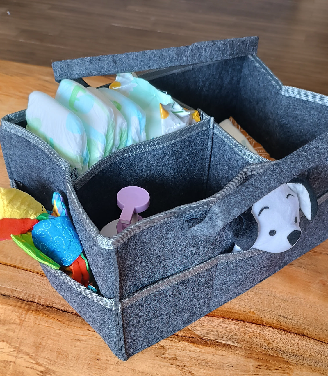 Diaper Caddy Organizer - Dark Grey