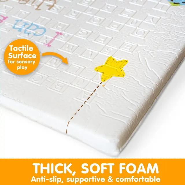 Foldable Double-Sided Non-Slip Playmat - Crescents + Shapes