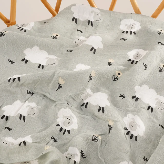 Muslin Swaddle Blanket - Sheep