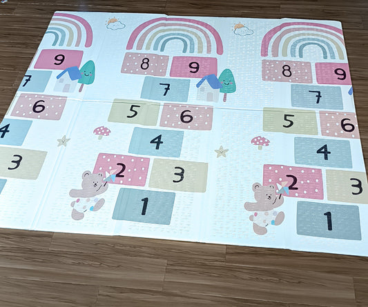 Foldable Double-Sided Non-Slip Playmat - Numbers + Happy Growth