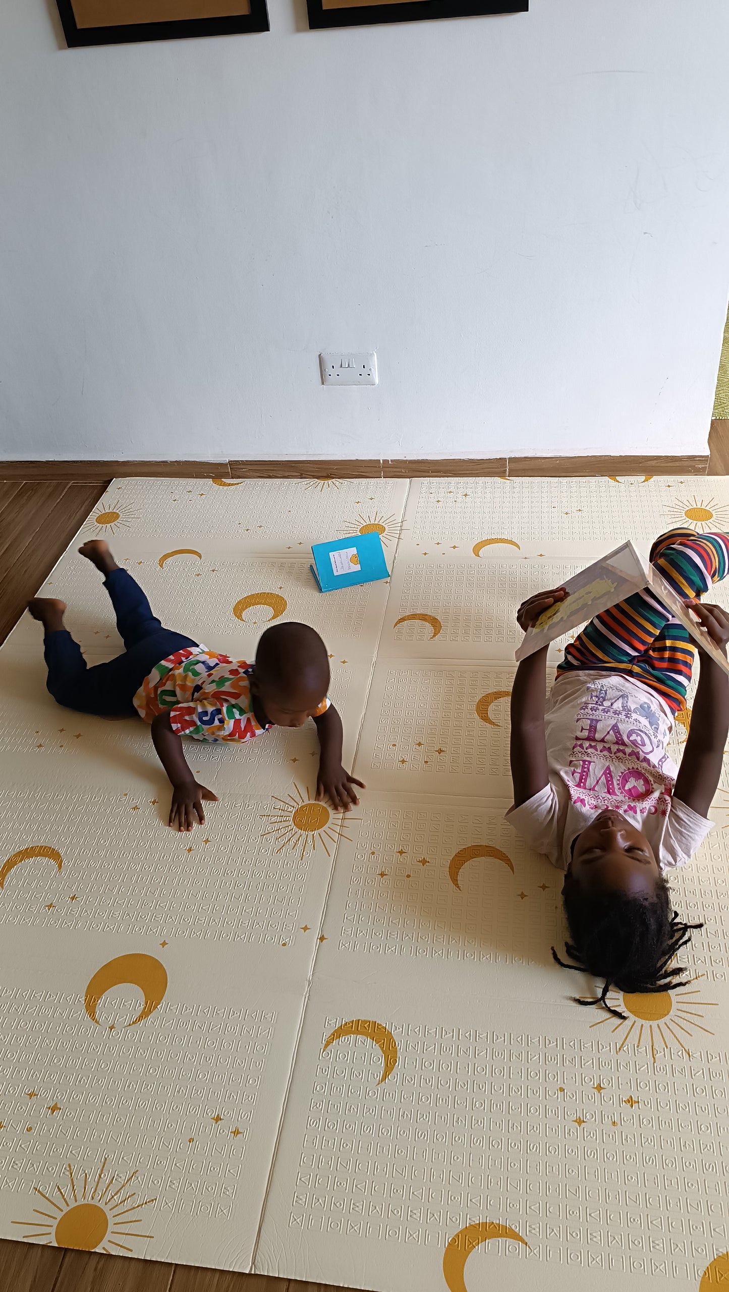 Foldable Double-Sided Non-Slip Playmat - Crescents + Shapes